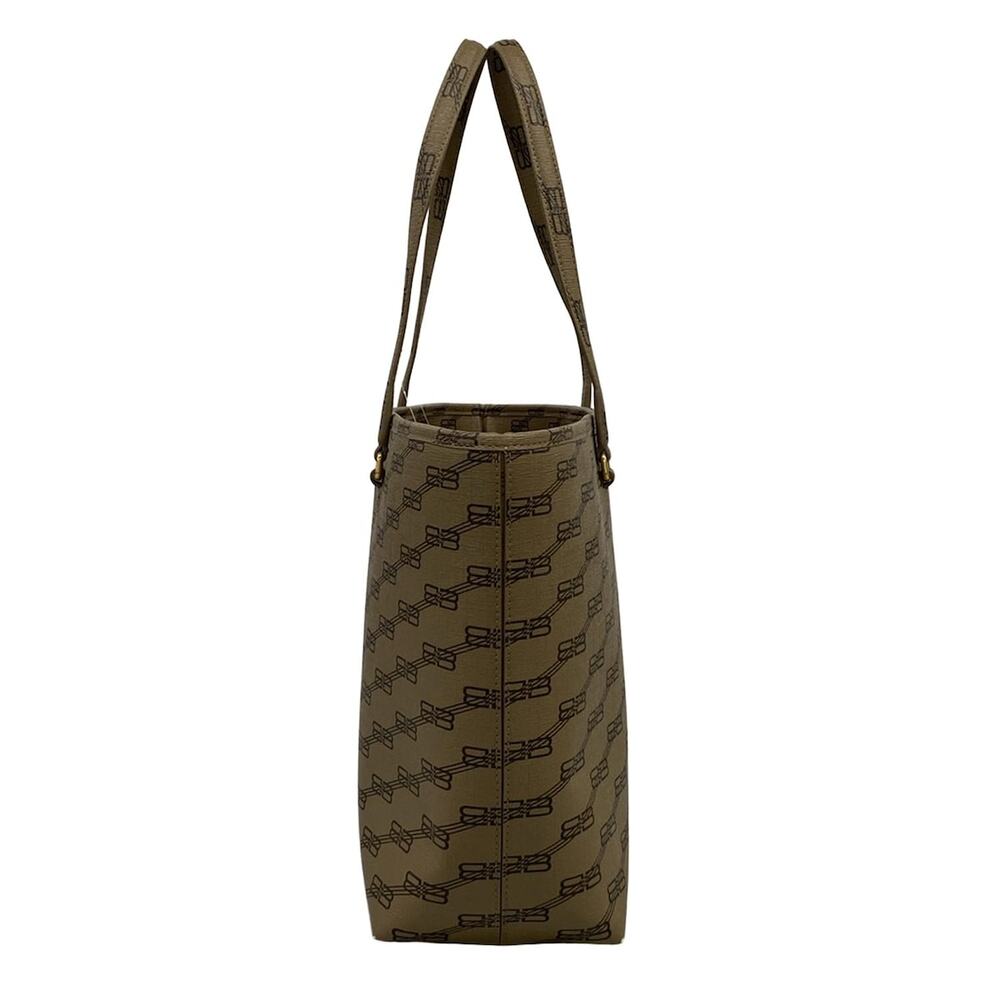 Balenciaga BB Monogram Signature medium shopper Tote Bag 702698 Brown Black - Picture 2 of 15